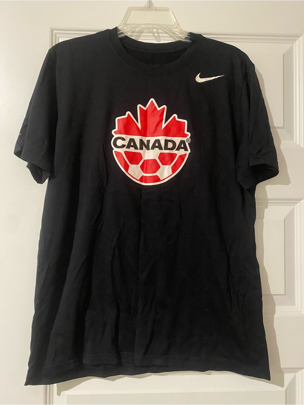 Nike Black Short-Sleeve Canada Crest Tee